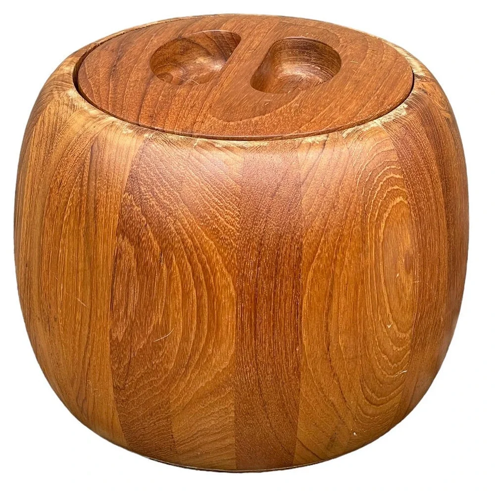 DANSK MCM Jens Quistgaard Teak Wood Ice Bucket Vintage